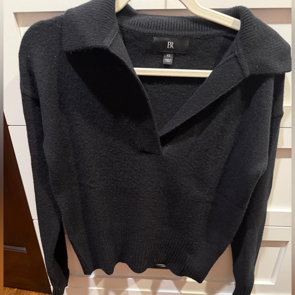 Cashmere Banana Republic Black V-Neck Sweater